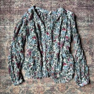 Sezane Floral Print Women's Top Blouse